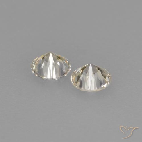 Gemas de Diamante K natural de 0.18 ct, Redondo, VVS-VS