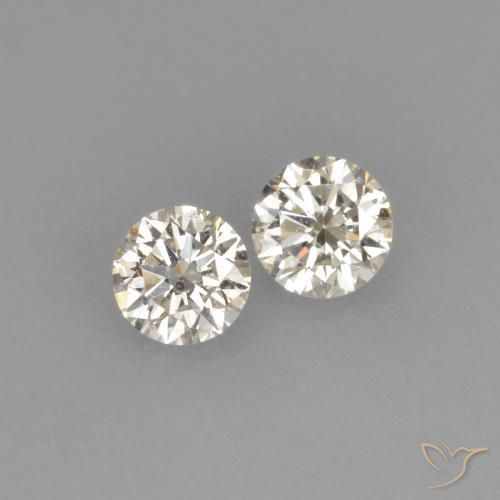 Gemas de Diamante J natural de 0.16 ct, Redondo, VVS-VS