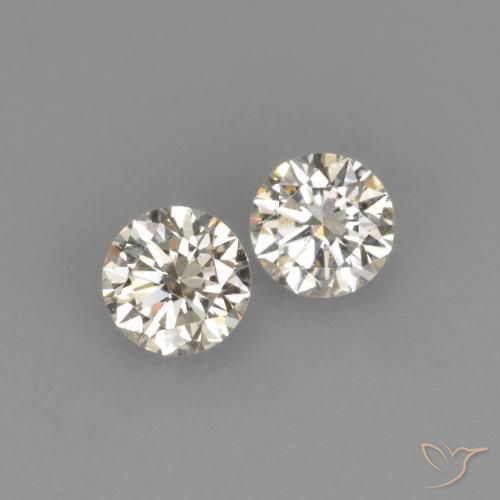 Gemas de Diamante J natural de 0.20 ct, Redondo, VVS-VS
