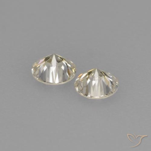 Gemas de Diamante J natural de 0.20 ct, Redondo, VVS-VS
