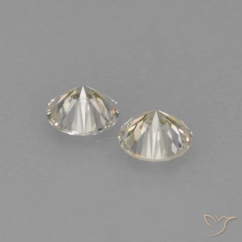 Gemas de Diamante L natural de 0.20 ct, Redondo, VVS-VS