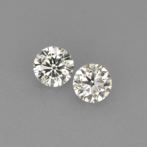 Gemas de diamante blanco natural de 0,14 ct, corte redondo, VVS-VS