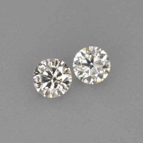 Gemas de diamante blanco natural de 0,14 ct, corte redondo, VVS-VS