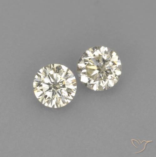 Gemas de Diamante L natural de 0.19 ct, Redondo, VVS-VS