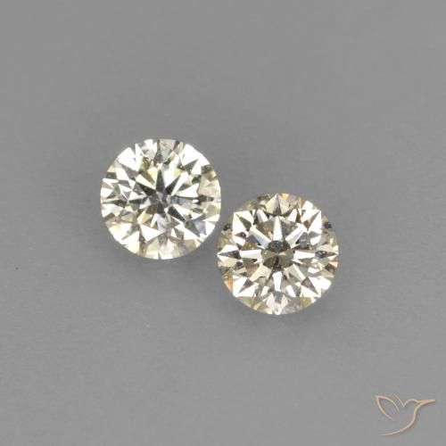 Gemas de diamante blanco natural de 0,15 ct, corte redondo, VVS-VS