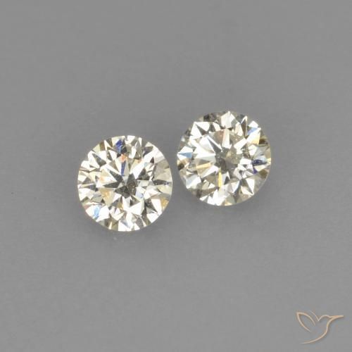 Gemas de diamante blanco natural de 0,15 ct, corte redondo, VVS-VS