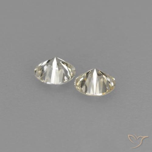 Gemas de diamante blanco natural de 0,15 ct, corte redondo, VVS-VS