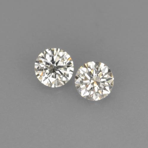 Gemas de Diamante Blanco cálido natural de 0.15 ct, Corte Redondo, VVS-VS