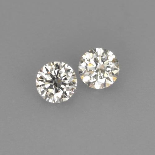 Gemas de Diamante Blanco cálido natural de 0.15 ct, Corte Redondo, VVS-VS
