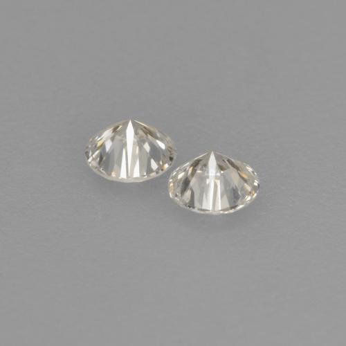 Gemas de Diamante Blanco cálido natural de 0.15 ct, Corte Redondo, VVS-VS