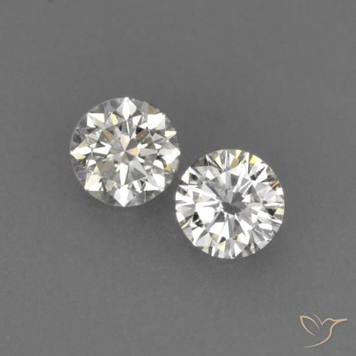 Gemas de Diamante J natural de 0.14 ct, Redondo, VVS-VS