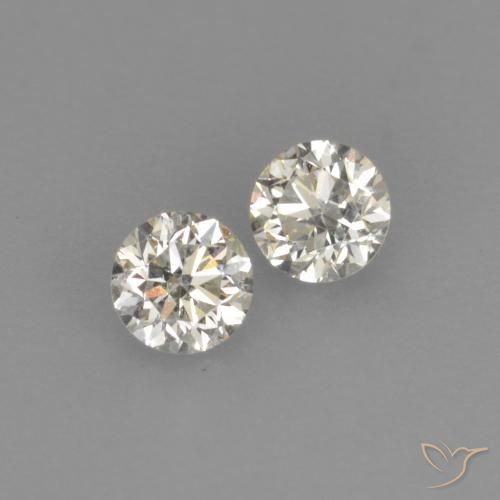 Gemas de Diamante L natural de 0.18 ct, Redondo, VVS-VS