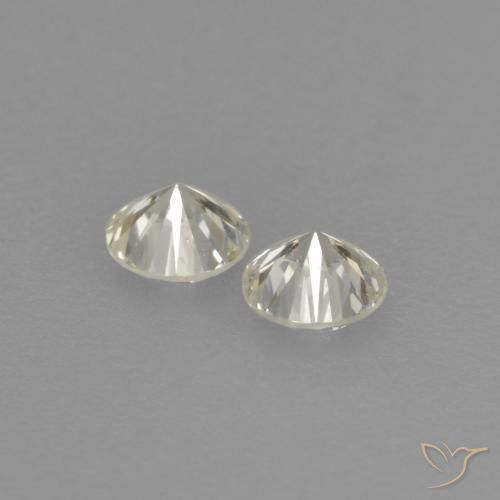 Gemas de Diamante L natural de 0.18 ct, Redondo, VVS-VS