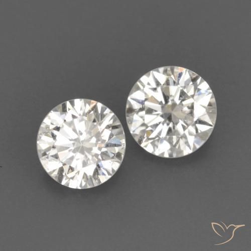 0.14ctw Natural H Diamante, Redondo, VVS-VS
