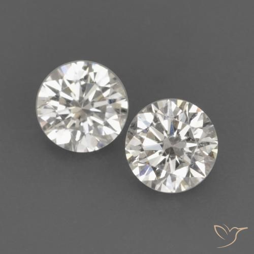 Gemas de Diamante H natural de 0.14 ct, Redondo, VVS-VS