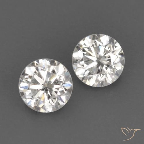 Gemas de Diamante H natural de 0.17 ct, Redondo, VVS-VS