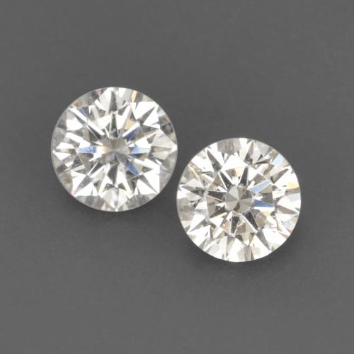Gemas de diamante blanco natural de 0,13 ct, corte redondo, VVS-VS