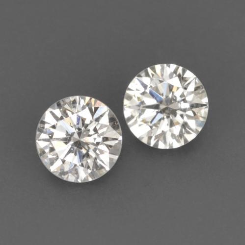 Gemas de diamante blanco natural de 0,13 ct, corte redondo, VVS-VS