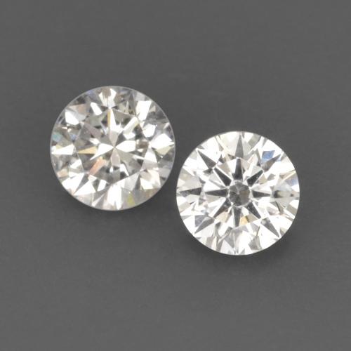 Gemas de Diamante Blanco cálido natural de 0.13 ct, Corte Redondo, VVS-VS