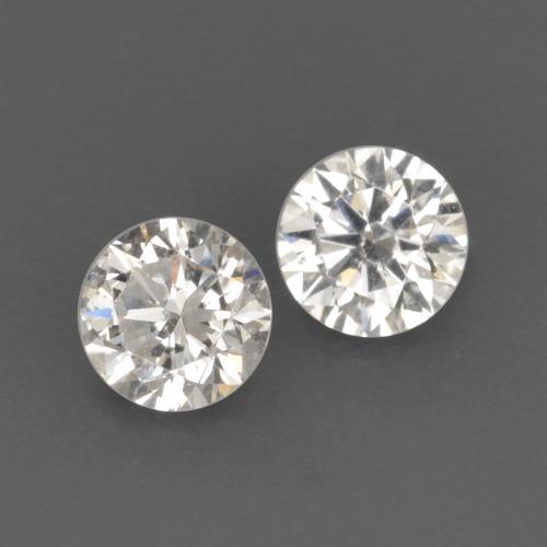 Gemas de Diamante Blanco cálido natural de 0.13 ct, Corte Redondo, VVS-VS