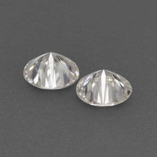 Gemas de Diamante Blanco cálido natural de 0.13 ct, Corte Redondo, VVS-VS
