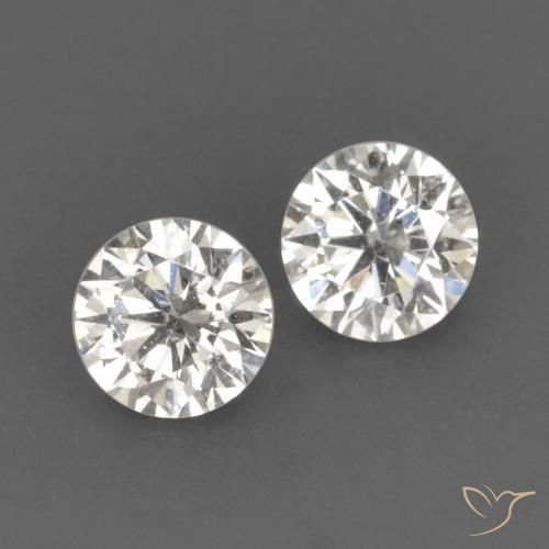 Gemas de Diamante J natural de 0.14 ct, Redondo, VVS-VS