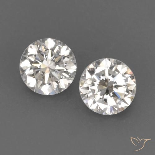 Gemas de Diamante H natural de 0.16 ct, Redondo, VVS-VS