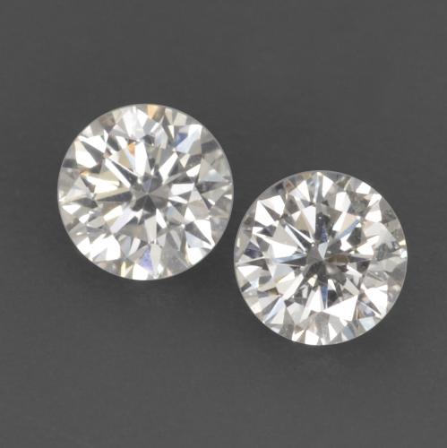 Gemas de diamante blanco natural de 0,13 ct, corte redondo, VVS-VS