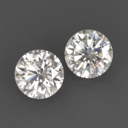 Gemas de diamante blanco natural de 0,13 ct, corte redondo, VVS-VS