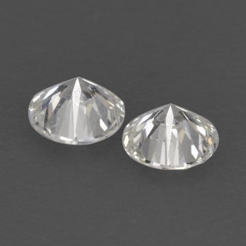 Gemas de diamante blanco natural de 0,13 ct, corte redondo, VVS-VS