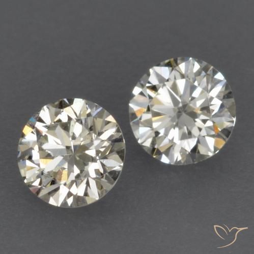 Gemas de Diamante J natural de 0.16 ct, Redondo, VVS-VS