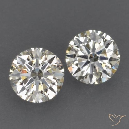 Gemas de Diamante J natural de 0.15 ct, Redondo, VVS-VS