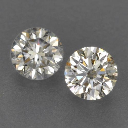 Gemas de diamante blanco natural de 0,15 ct, corte redondo, VVS-VS