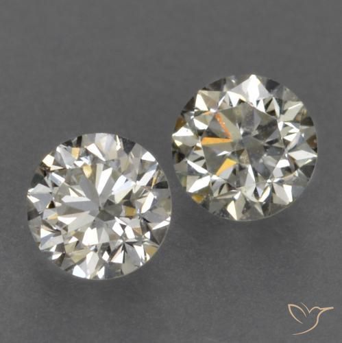 Gemas de Diamante K natural de 0.17 ct, Redondo, VVS-VS