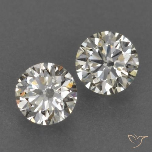 Gemas de Diamante J natural de 0.14 ct, Redondo, VVS-VS