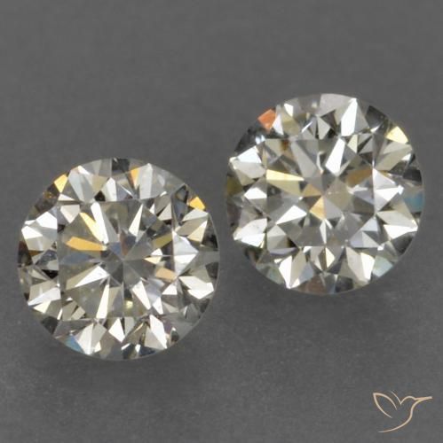 Gemas de Diamante K natural de 0.20 ct, Redondo, VVS-VS