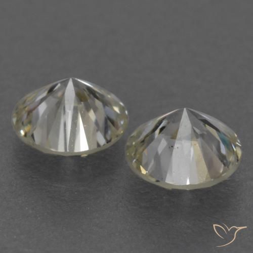 Gemas de Diamante K natural de 0.20 ct, Redondo, VVS-VS