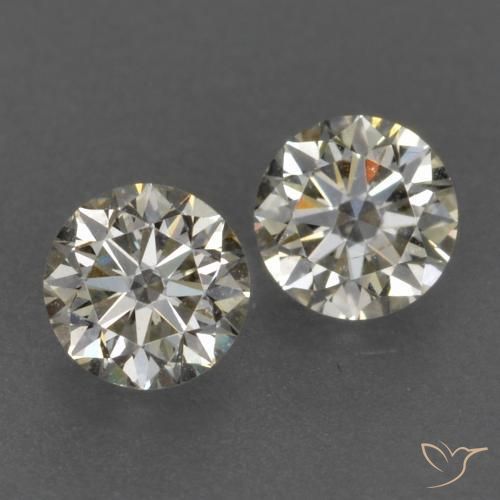 Gemas de Diamante J natural de 0.24 ct, Redondo, VVS-VS