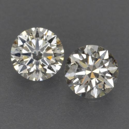 Gemas de Diamante Blanco cálido natural de 0.17 ct, Corte Redondo, VVS-VS
