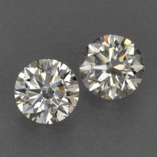 Gemas de Diamante Blanco cálido natural de 0.17 ct, Corte Redondo, VVS-VS
