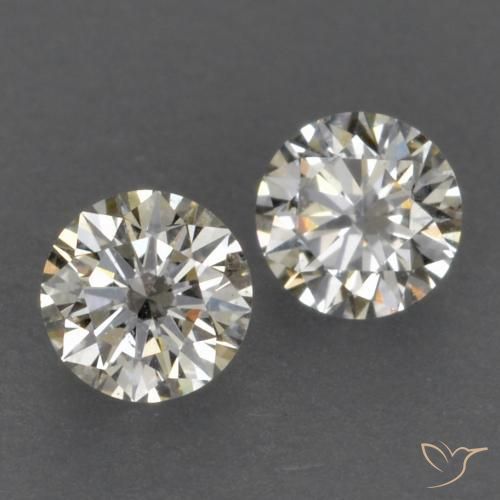 Gemas de Diamante J natural de 0.16 ct, Redondo, VVS-VS