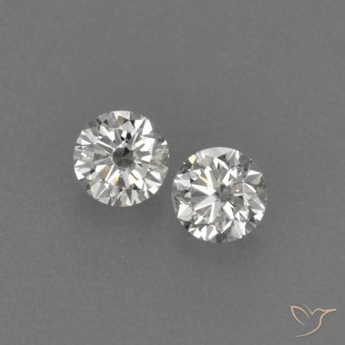 Gemas de Diamante H natural de 0.17 ct, Redondo, VVS-VS