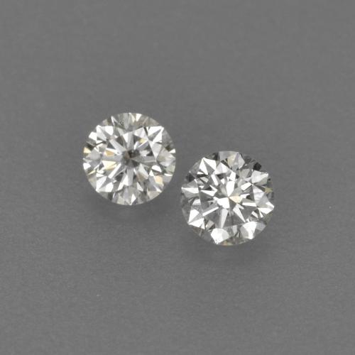 Gemas de diamante blanco natural de 0,14 ct, corte redondo, VVS-VS