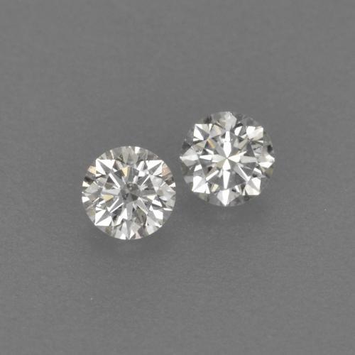 Gemas de diamante blanco natural de 0,14 ct, corte redondo, VVS-VS