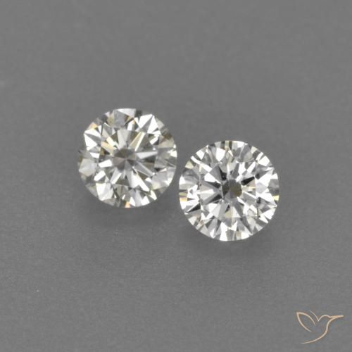 Gemas de Diamante H natural de 0.16 ct, Redondo, VVS-VS