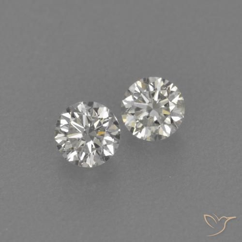 Gemas de Diamante H natural de 0.16 ct, Redondo, VVS-VS