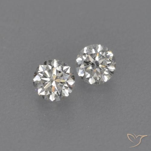 Gemas de Diamante J natural de 0.15 ct, Redondo, VVS-VS