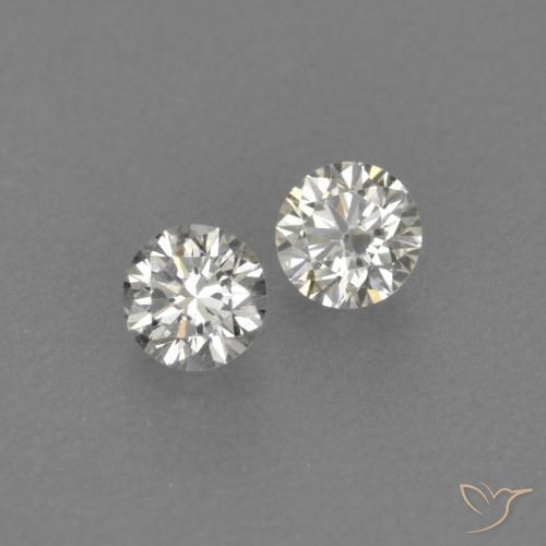 Gemas de Diamante H natural de 0.15 ct, Redondo, VVS-VS