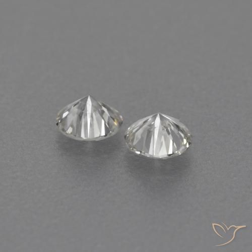 Gemas de Diamante H natural de 0.15 ct, Redondo, VVS-VS
