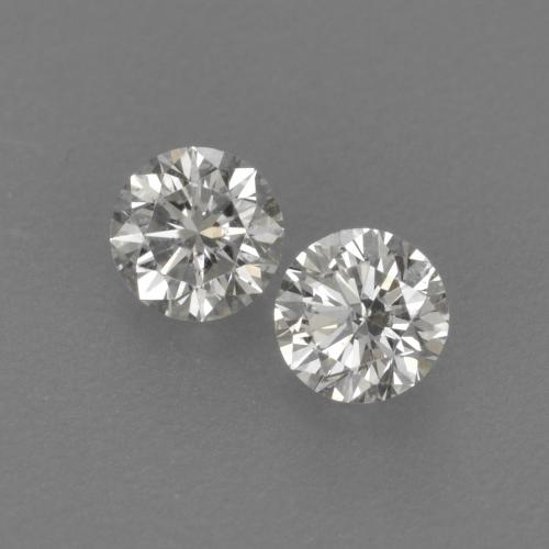 Gemas de diamante blanco natural de 0,24 ct, corte redondo, VVS-VS